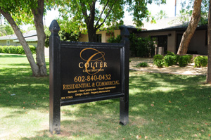 colter construction sign